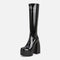 Plus velvetblack glossy leath