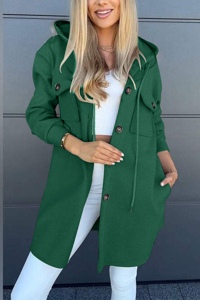 Chaqueta de Twill con Capucha y Bolsillos para Otoño e Invierno - Image 8