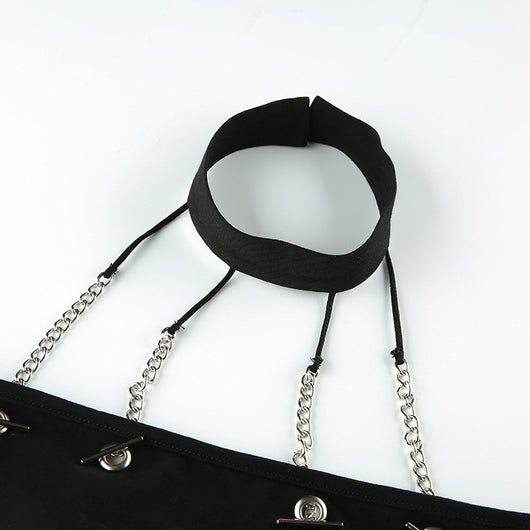 Chaleco Corto Halter con Cadena - Image 16