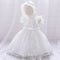Vestido de Princesa Blanco Infantil con Encaje para Bodas