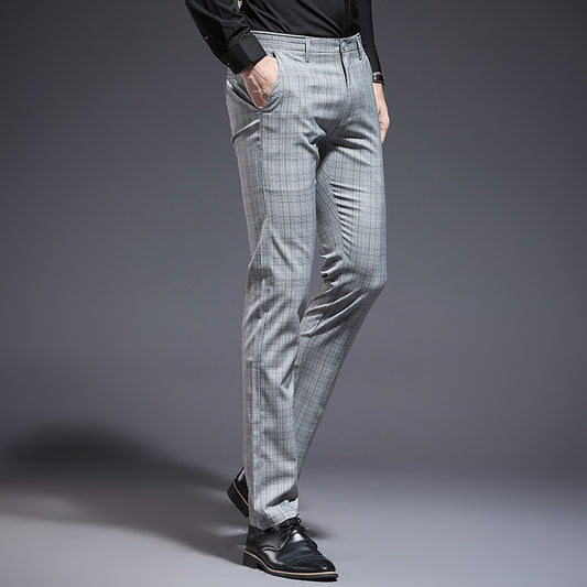 Pantalones Casuales a Cuadros Slim Fit para Hombre