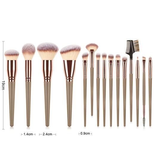 Set de 15 Brochas de Maquillaje Profesional con Aplicadores para Sombra - Image 8