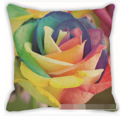 Funda de almohada lino con patrón geométrico colorido para sofá y auto - Image 4