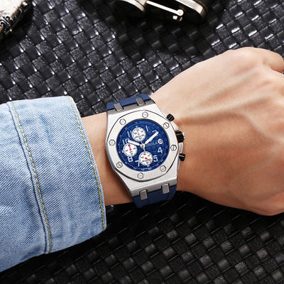 Reloj de Cuarzo Resistente al Agua con Banda de Silicona para Hombre - Image 5