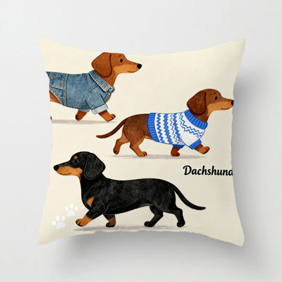 Funda de Almohada Perro Salchicha Cartoon Adorable - Image 3