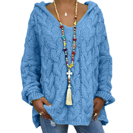 Sudadera Tejida de Color Puro con Giro - Image 10