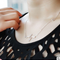 Necklace Love Shaped Titanium Steel Heartbeat Lockbone Chain Heart Pendant Necklace Necklace Women Dorado Chain Choker Sliver