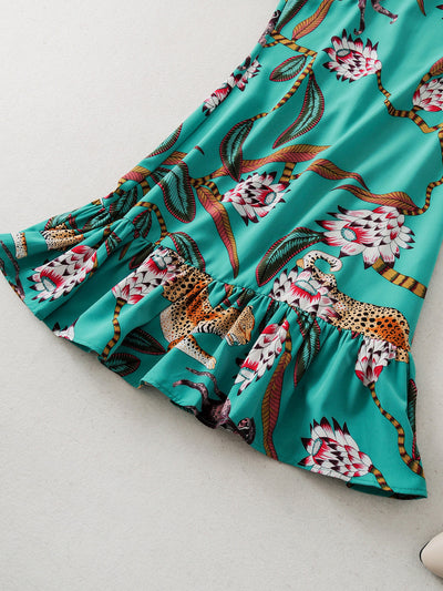 Vestido Animal Print con Volantes - Image 3