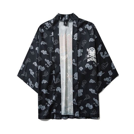 Cardigan Kimono Gato Samurái Streetwear Unisex Harajuku Anime - Image 5