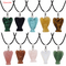 Hand carved angel wings crystal necklace 12 in a box