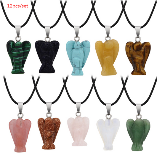 Collar de Alas de Ángel en Cristal Tallado a Mano - Image 12