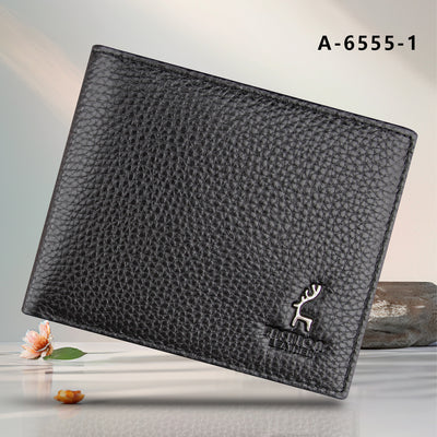Billetera Bifold Corta para Hombre en Cuero Genuino de Res Negro - Image 6