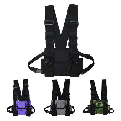 Chaleco Mochila Hip-Hop Multicolor con Bolsillos Funcionales - Image 8
