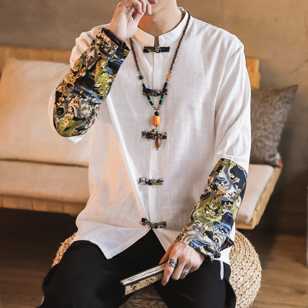 Camisa Oversized para Hombre con Cuello de Botones