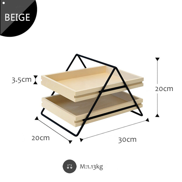 Organizador de Escritorio Minimalista de Dos Niveles para Papelería - Image 15