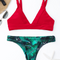 Bikini Reversible con Estampado de Hojas Doble Cara