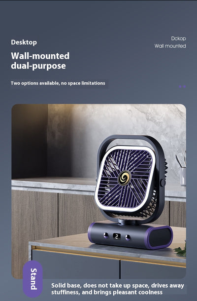 Ventilador de Escritorio Oscilante Recargable de Larga Duración - Image 26