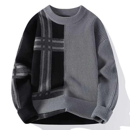 Suéter Casual de Cuello Redondo Tejido para Hombre - Image 7