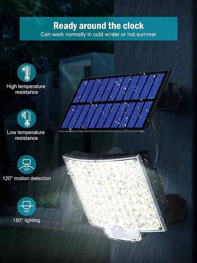 Foco Solar LED Inteligente Exterior 106LED - Sensor Movimiento, Control Remoto, 3 Modos - Image 25