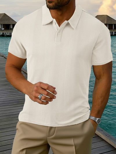 Polo Texturizado de Manga Corta para Hombre - Image 7