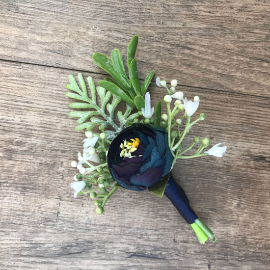 Corsage de Novia y Novio con Rosas de Seda Coreanas - Pequeños Capullos para Antes de la Boda - Image 7