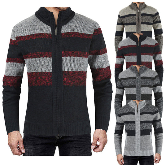 Cardigan Raglan Tallas Grandes para Hombre - Suéter Bicolor Manga Larga