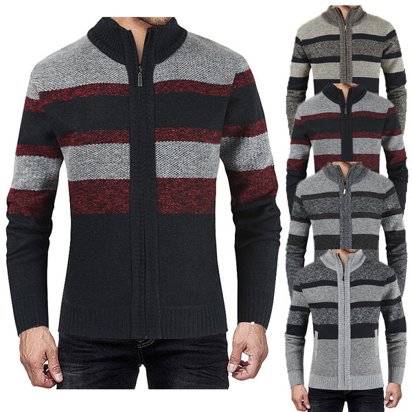 Cardigan Raglan Tallas Grandes para Hombre - Suéter Bicolor Manga Larga