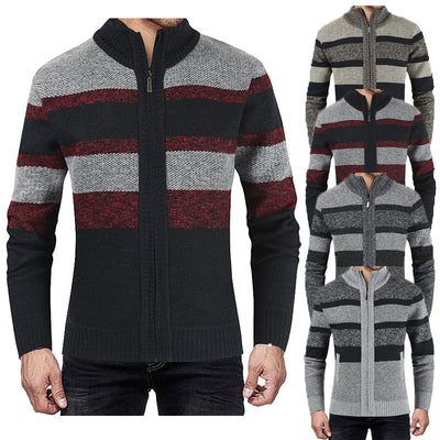 Cardigan Raglan Tallas Grandes para Hombre - Suéter Bicolor Manga Larga