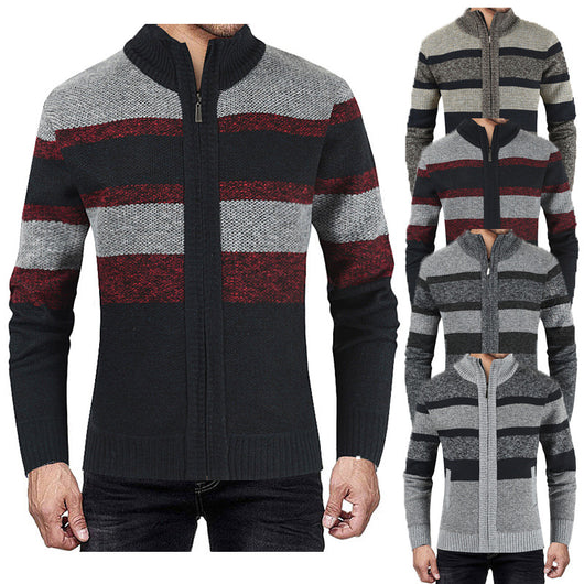 Cardigan Raglan Tallas Grandes para Hombre - Suéter Bicolor Manga Larga