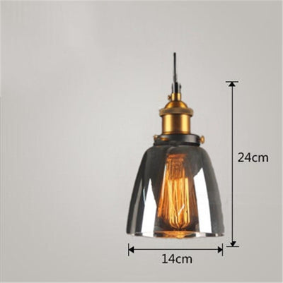 Lámpara Colgante Industrial Nórdica de Vidrio para Dormitorio - Image 7