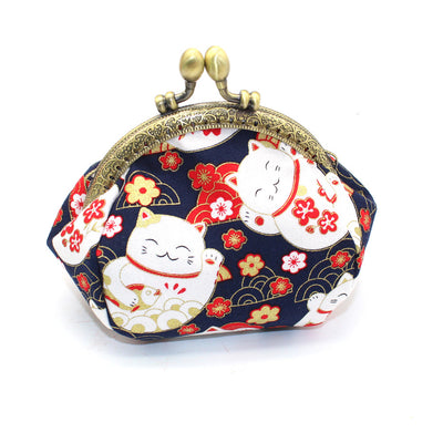 Monedero Artesanal de Tela Japonesa Estampada con Detalles en Oro - Image 24