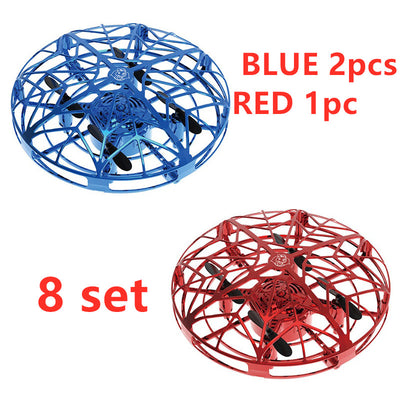 Gold mini UFO drone with a spherical protective cage and black propellers, sold as a 3-piece set. - Image 42