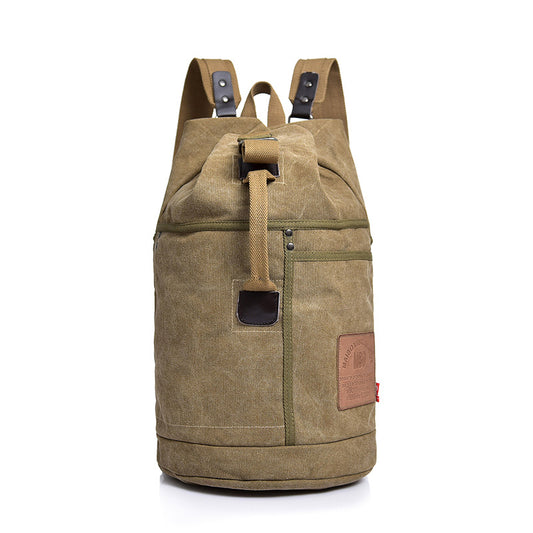 Mochila de Lona Estampada con Gran Capacidad