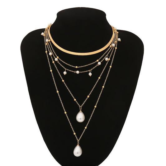 Collar de Novia con Perlas y Borlas Multicapa - Image 2