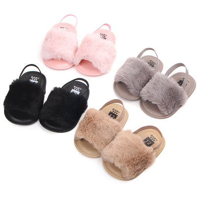 Sandalias para bebé multicolor con suela suave y elástico cómodo