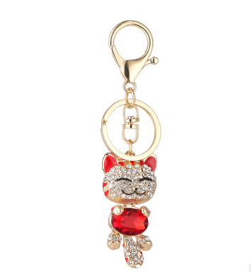 Llavero Gato de la Suerte con Cristal y Esmalte - Accesorio Elegante para Mujer - Image 12