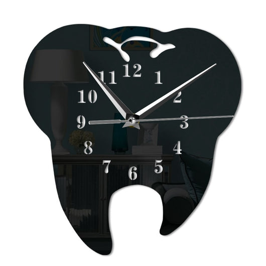 Reloj de Pared Diseño Molar Cuarzo Silencioso para Sala y Oficina
