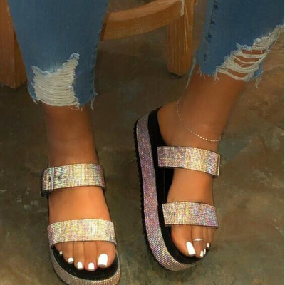 Sandalias de Moda con Cristales Brillantes - Image 5