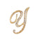 Fashion clothing accessories 26 English alphabet brooches Y