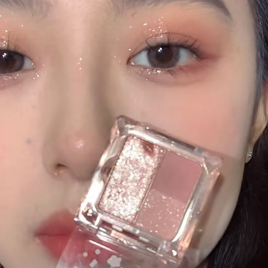 Paleta de Sombras Iridiscentes con Lentejuelas Rosa y Púrpura - Image 7