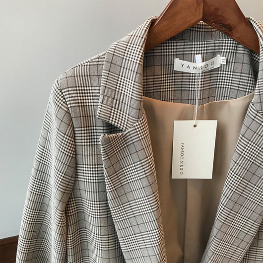 Conjunto de Blazer Cuadros Retro - Traje Vintage Clásico - Image 16