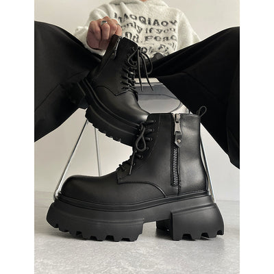 Botas Martin de Cuero para Otoño e Invierno - Zapatos Altos Forrados en Felpa para Hombre - Image 13