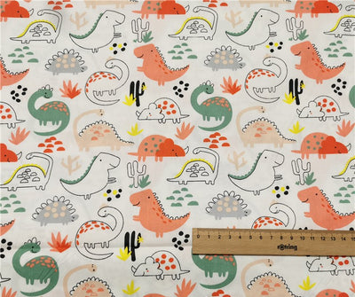 Tela de Algodón Puro para Sábanas con Estampado de Dinosaurios - Image 8