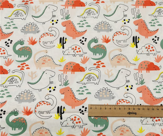 Tela de Algodón Puro para Sábanas con Estampado de Dinosaurios - Image 8