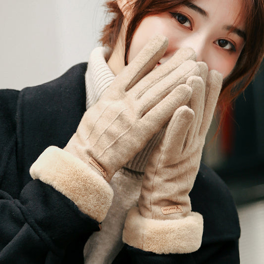 Guantes de Cachemira para Mujer - Dedos Completos Otoño Invierno