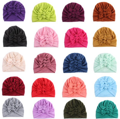 Gorro para bebé con lazo plisado - Image 5