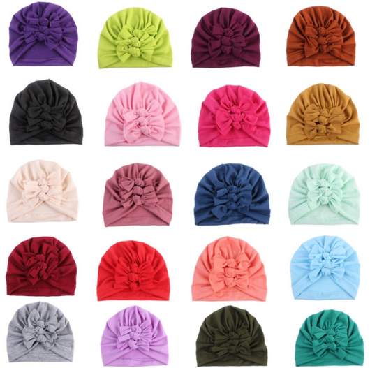 Gorro para bebé con lazo plisado - Image 5