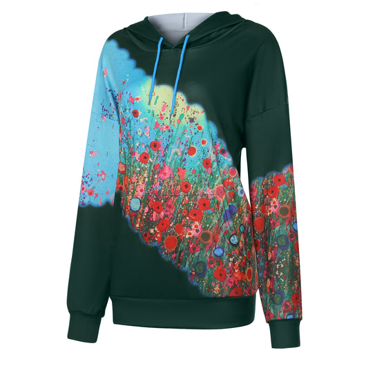 Sudadera con capucha estampado floral de manga larga - Image 3