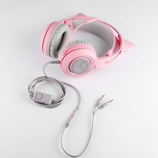 Auriculares Gaming con Orejas de Gato - Micrófono para PC, PS4 y Móvil