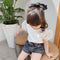 Blusa Infantil Wave Dot con Mangas Acampanadas